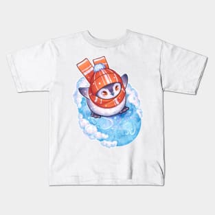 Cute Penguin on Ice Kids T-Shirt